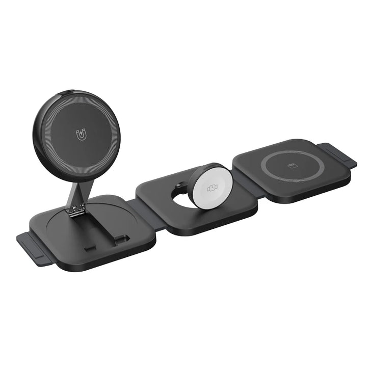 3 in 1 Wireless Charger Magnetic For iPhone 16 15 14 13 12 Fast Charging Station Dock For Apple Watch 10 9 8 7 6 5 For Airpods