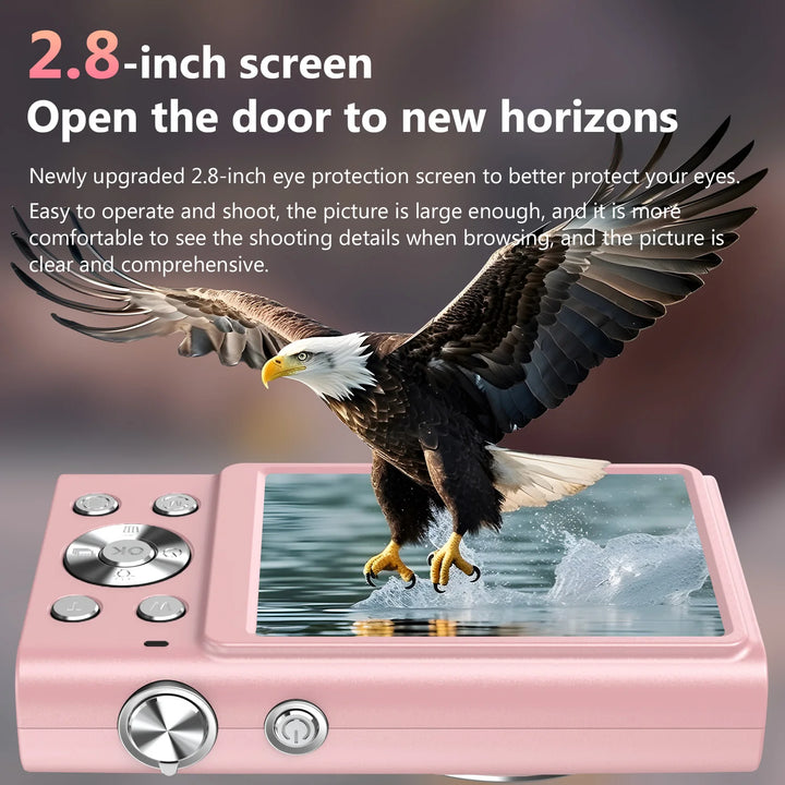 4K Digital Kamera Autofocus Vlogging Kamera HD 48MP mat 2.8" groussen Ecran Camcorder Kamera fir Fotografie fir Kanner an Erwuessener