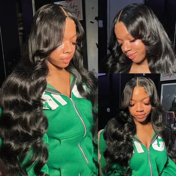42 44 Zoll 13x4 13x6 HD Transparent Body Wave Lace Frontal Perücke Fir Fraen 200 Dicht Preplucked 5x5 Closure Lace Perücke Echthaar