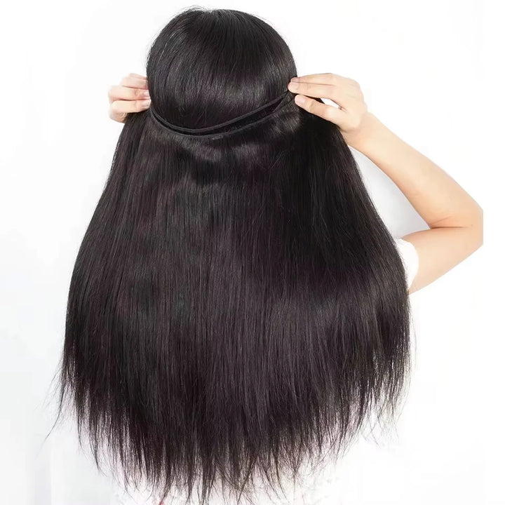 30 40 Zoll Bone Straight Echthaar Weave Bundles 16A Brasilianesch Naturfaarf 1 3 4 Stécker Real Roh Echthaar Bundles Extensiounen