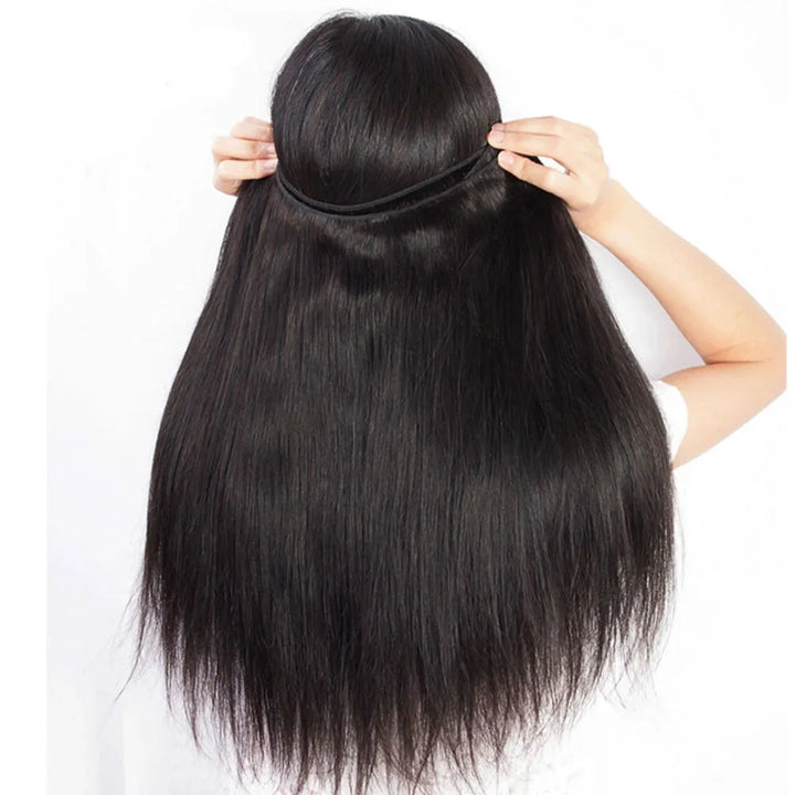 PerisModa 100% Straight Human Hair Bundles 1/3/4 Pcs Weave Bundles Human Hair Extensions Brazilian Remy Natural Black Human Hair
